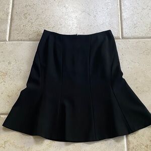 Ann Taylor Black A-Line Flared Skirt Size 6 Petite